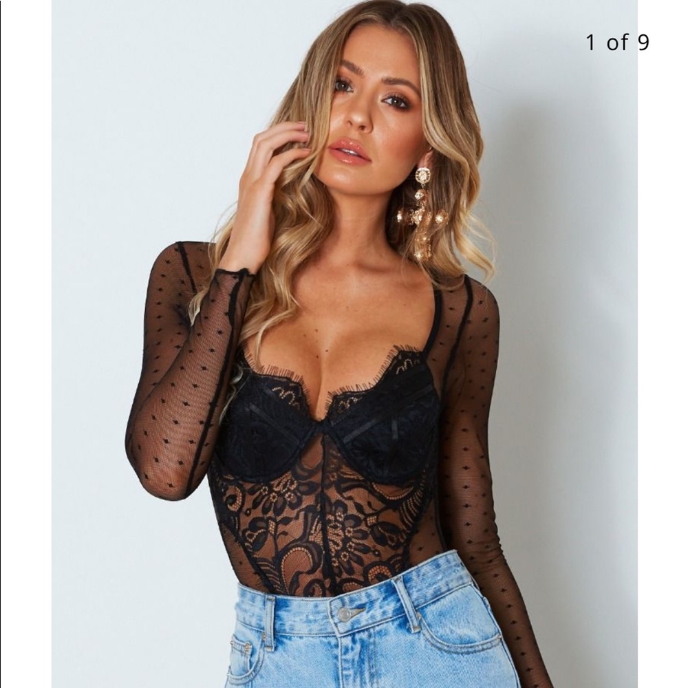 White Fox Decadent Lace Bodysuit